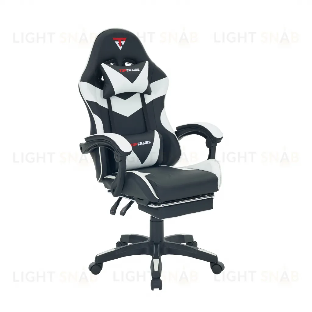 Кресло спортивное TopChairs MG-7019 черно-белый УТ000042692