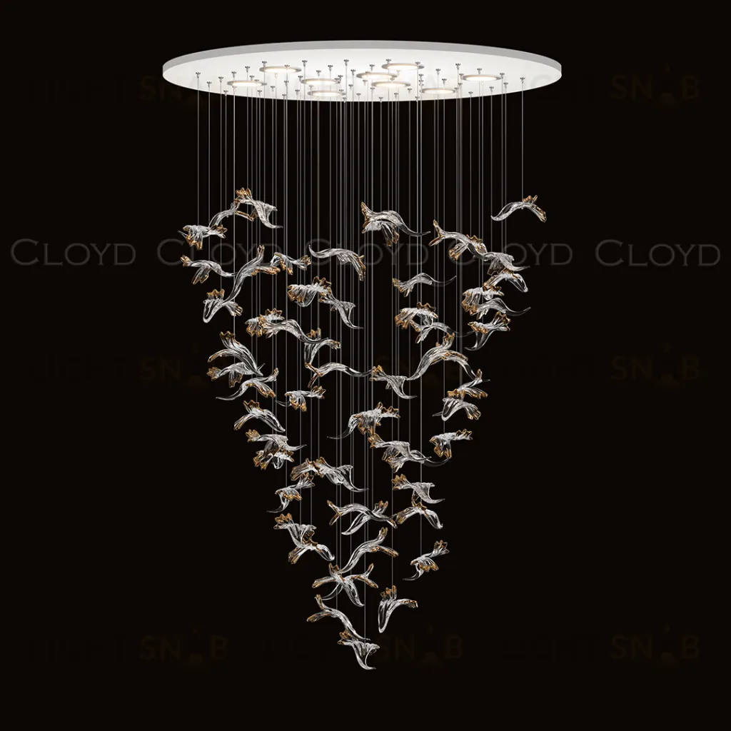  Декоративная композиция Cloyd AERIA 1703 S60 / Ø80 см - с потолочной чашей - белый (арт.60017)  60017