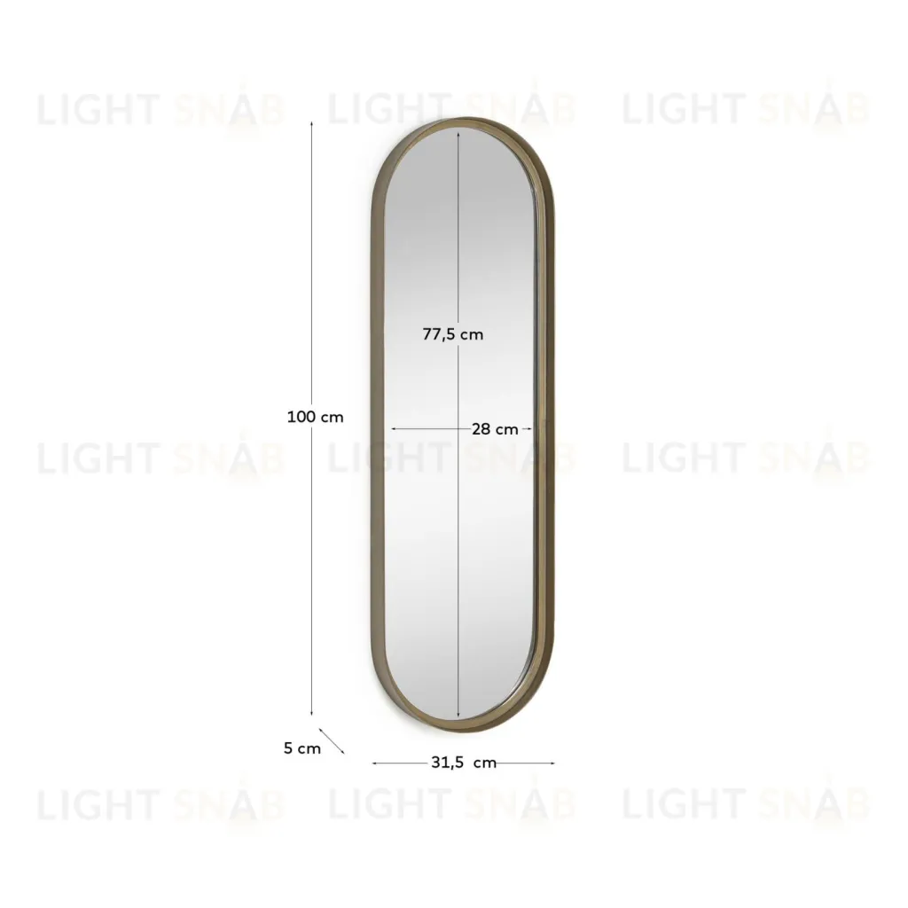 Зеркало Tiare металлическое 31 x 101 см 102136