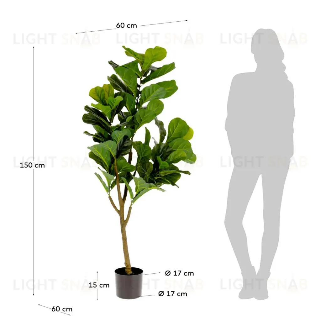 Flower Искусственное растение листовой скрипки 145см 081742