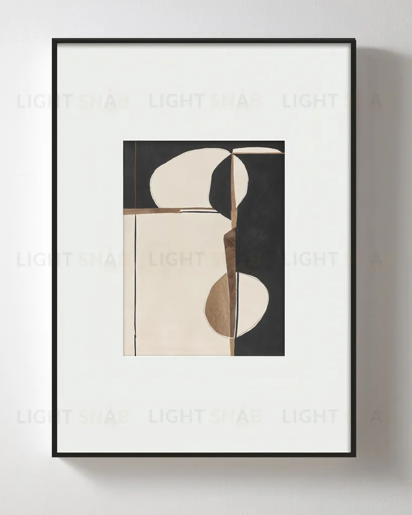 Интерьерный постер Black &amp; beige abstraction PP230364