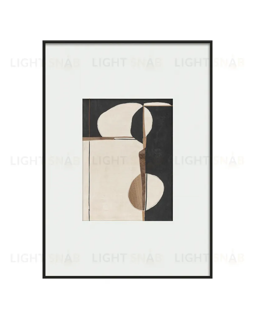 Интерьерный постер Black &amp; beige abstraction PP230364