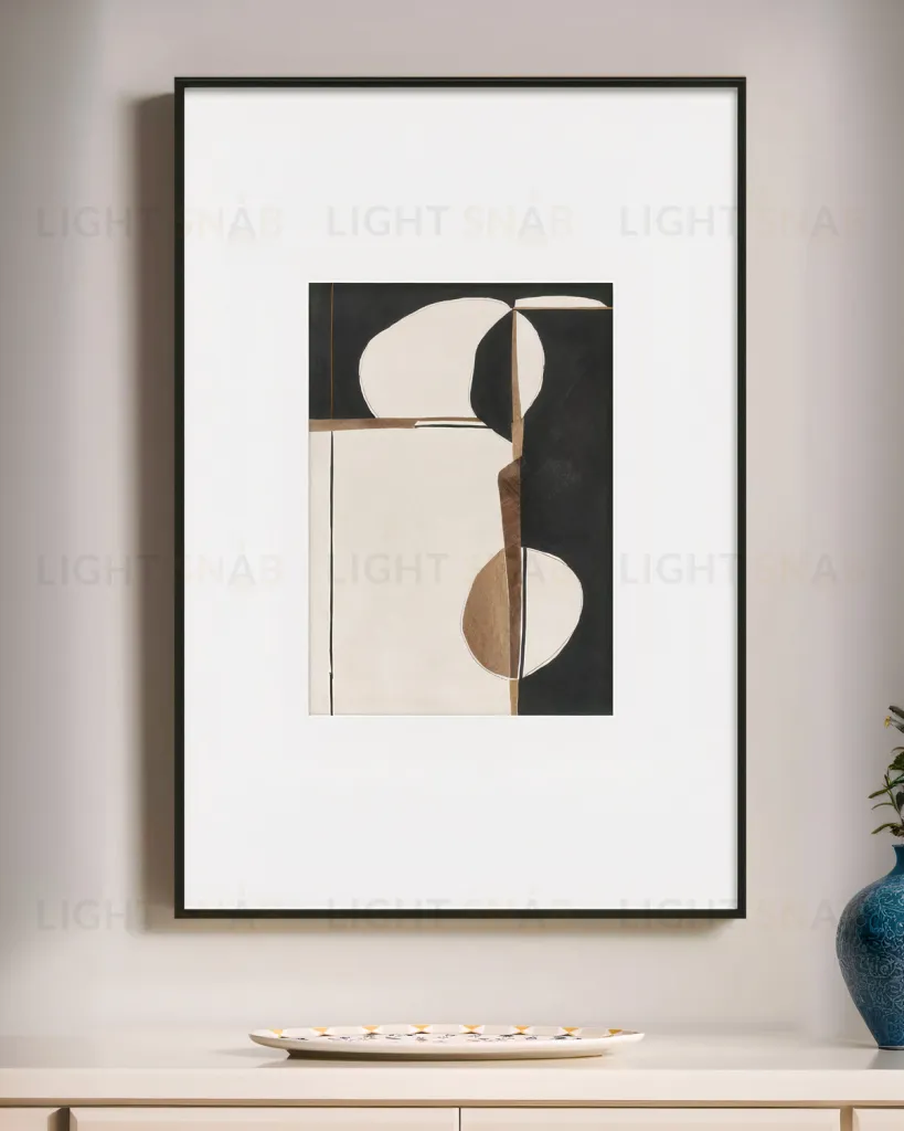 Интерьерный постер Black &amp; beige abstraction PP230364