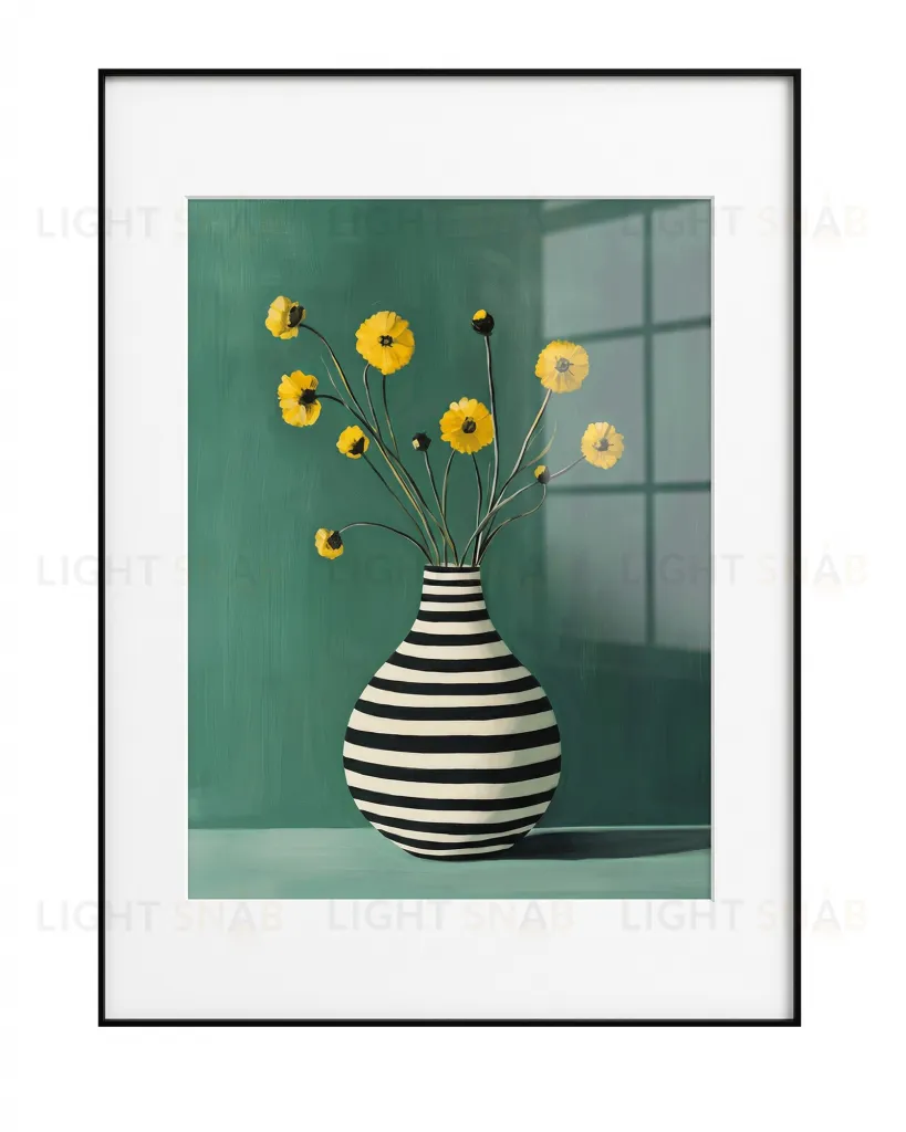 Постер Flowers &amp; striped vase DZ25072240