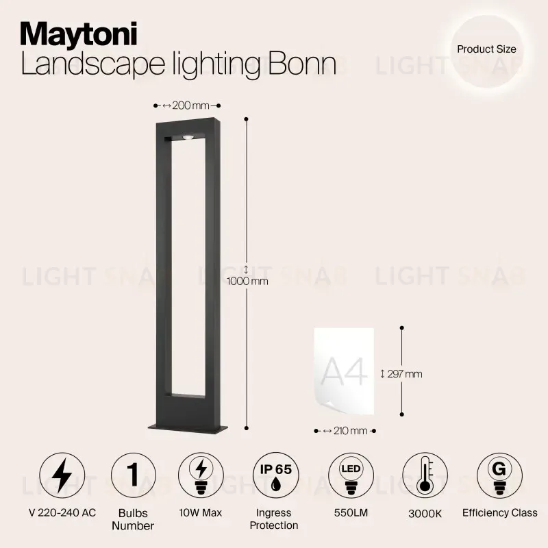 Садово-парковый светильник Maytoni O425FL-L10GF O425FL-L10GF