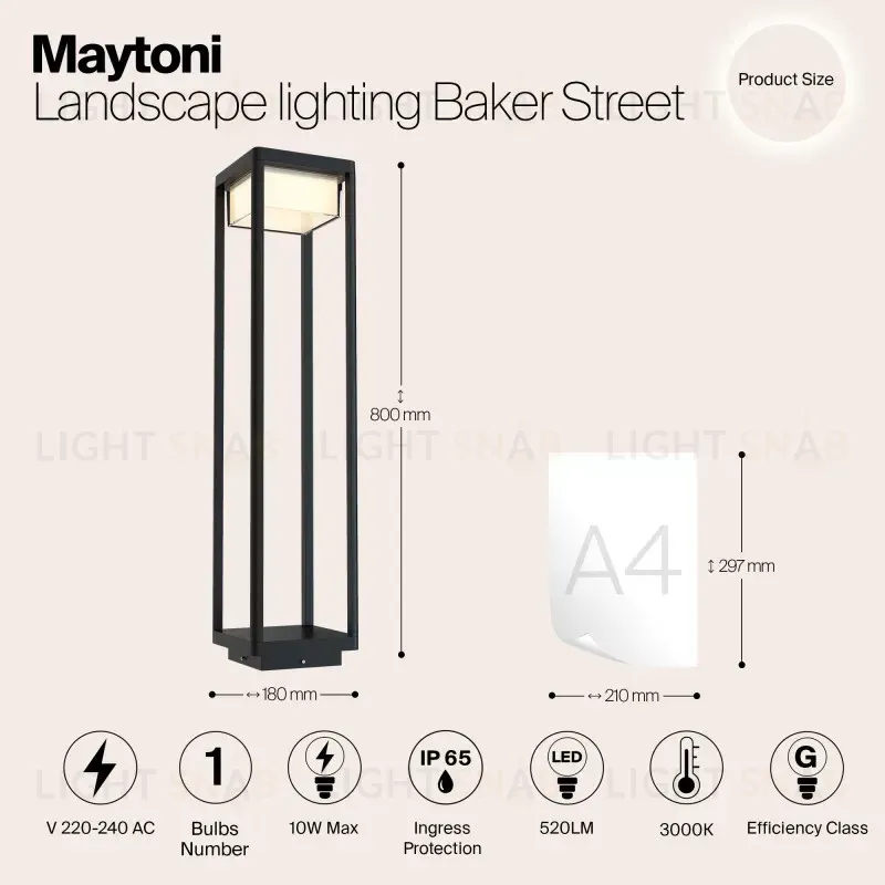 Садово-парковый светильник Maytoni O021FL-L10B3K O021FL-L10B3K