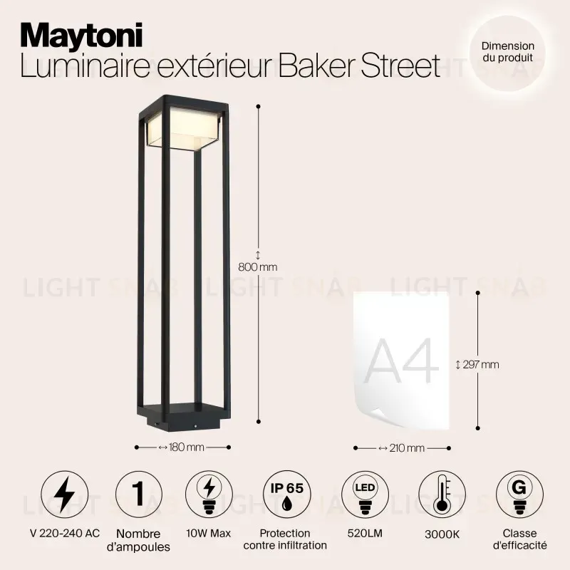 Садово-парковый светильник Maytoni O021FL-L10B3K O021FL-L10B3K