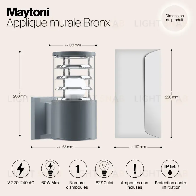 Светильник настенный Maytoni O576WL-01GR O576WL-01GR