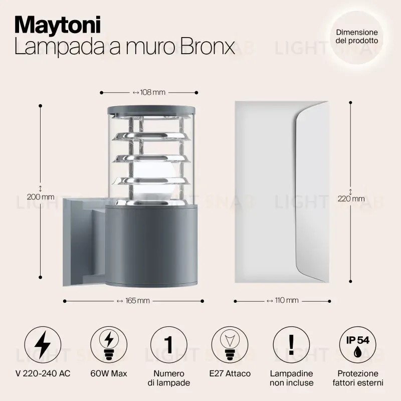Светильник настенный Maytoni O576WL-01GR O576WL-01GR