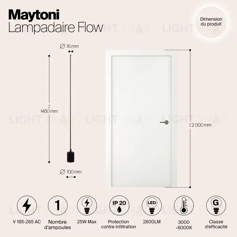Торшер Maytoni MOD147FL-L20BK1 MOD147FL-L20BK1