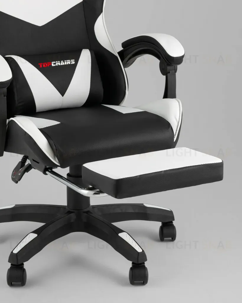 Кресло спортивное TopChairs MG-7019 черно-белый УТ000042692