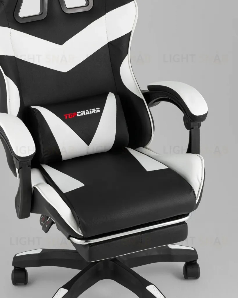Кресло спортивное TopChairs MG-7019 черно-белый УТ000042692