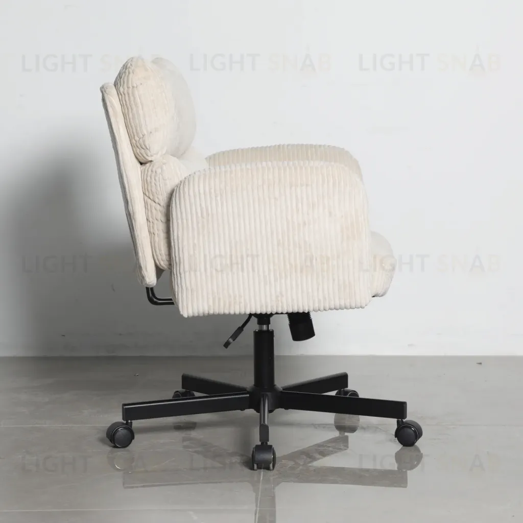 Кресло офисное TopChairs 6187 с откидными подлокотниками кремовый УТ000043098