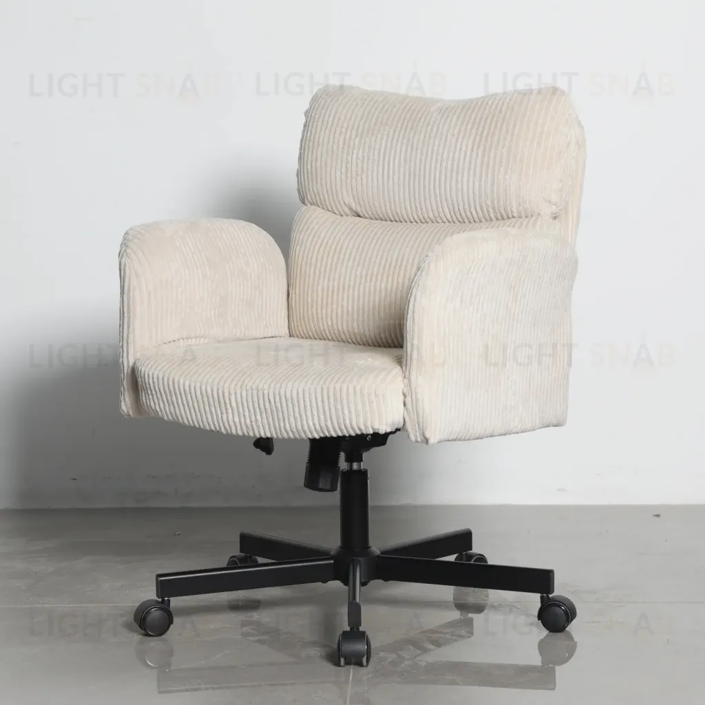 Кресло офисное TopChairs 6187 с откидными подлокотниками кремовый УТ000043098
