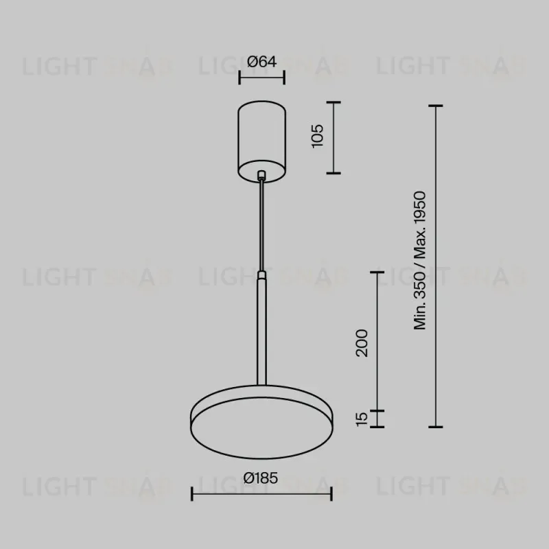 Подвесной светильник Maytoni P076PL-L12W4K-B 