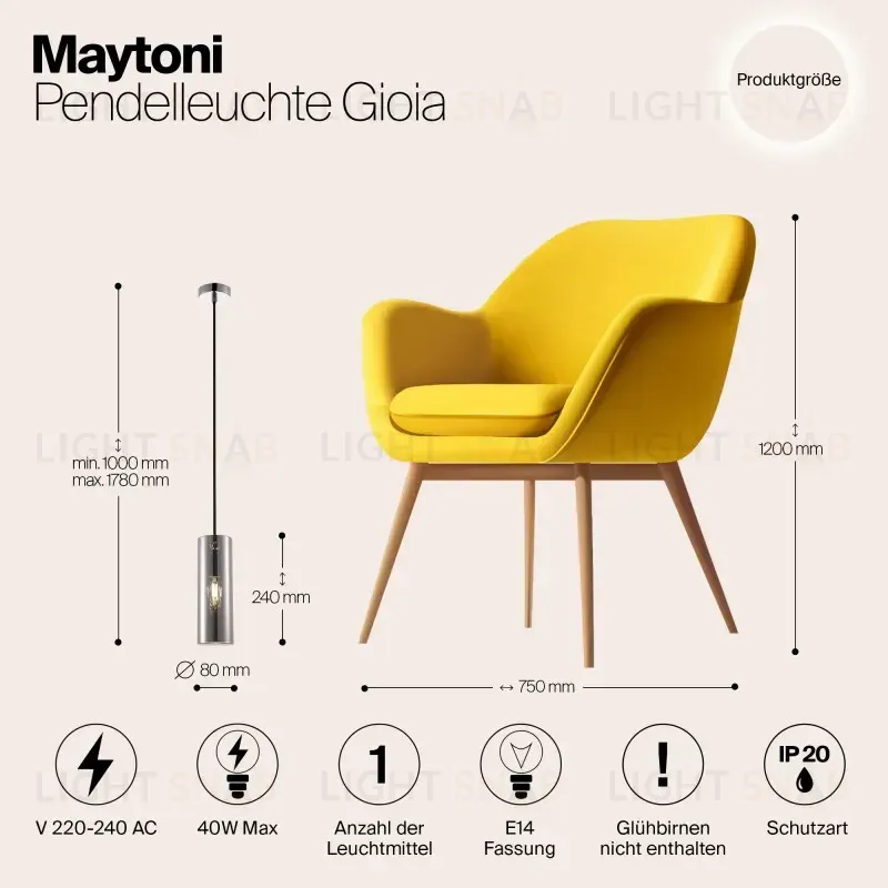 Подвесной светильник Maytoni P011PL-01CH P011PL-01CH