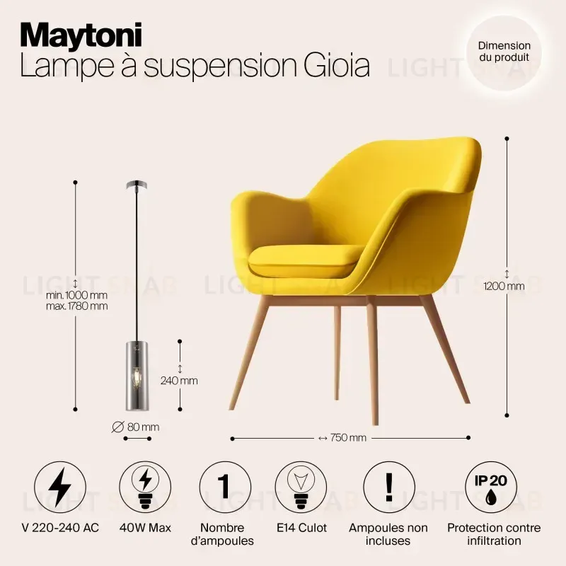 Подвесной светильник Maytoni P011PL-01CH P011PL-01CH