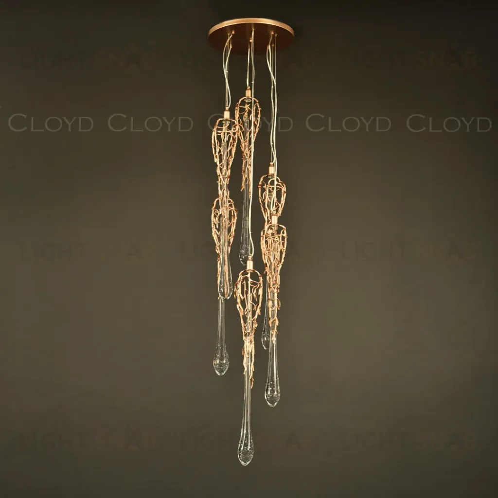  Люстра Cloyd SALAZAR C6 / выс. 220 см - латунь (арт.11100)  11100