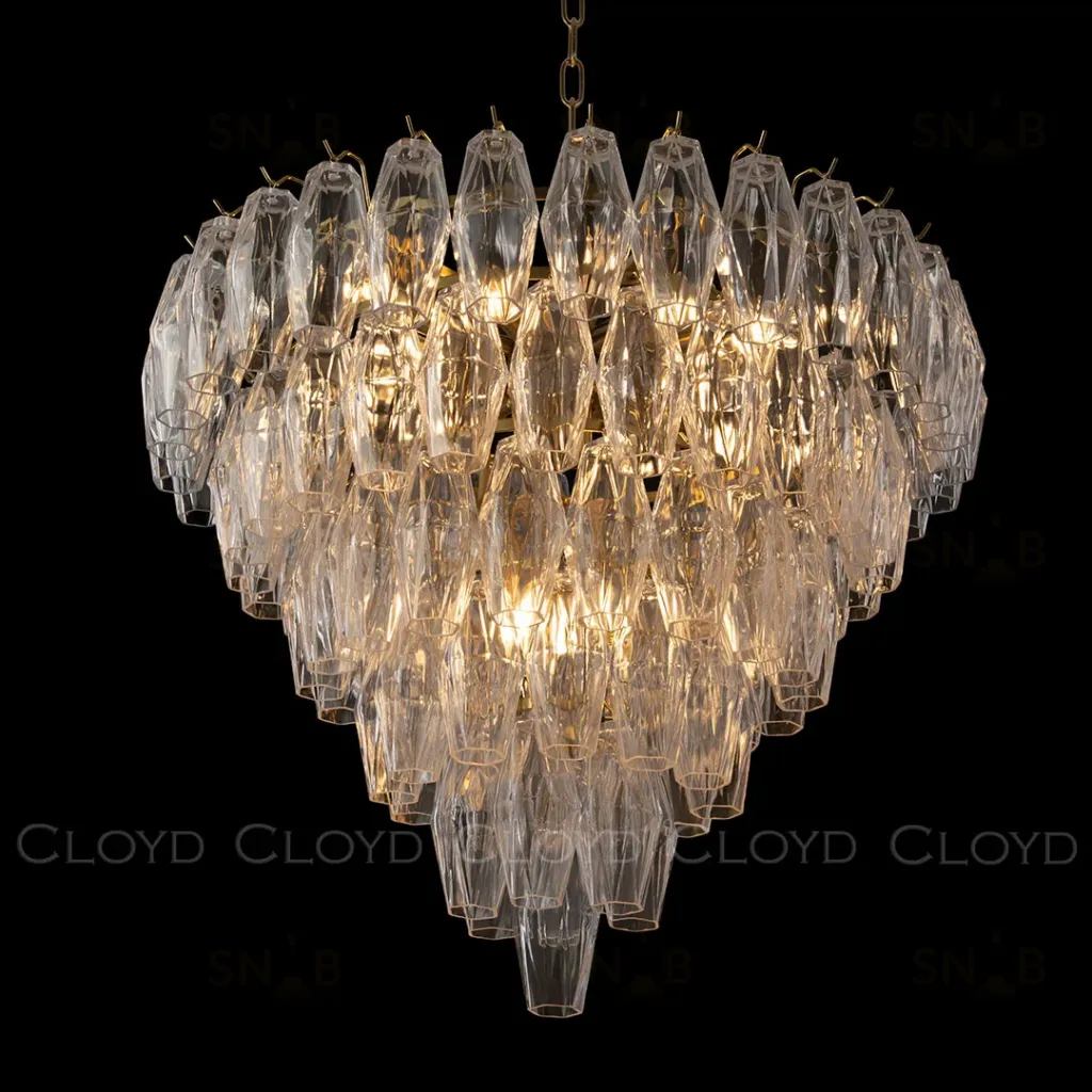  Люстра Cloyd CALCUTTA C9 / Ø60 см - латунь - прозрачн.стекло (арт.11683)  11683