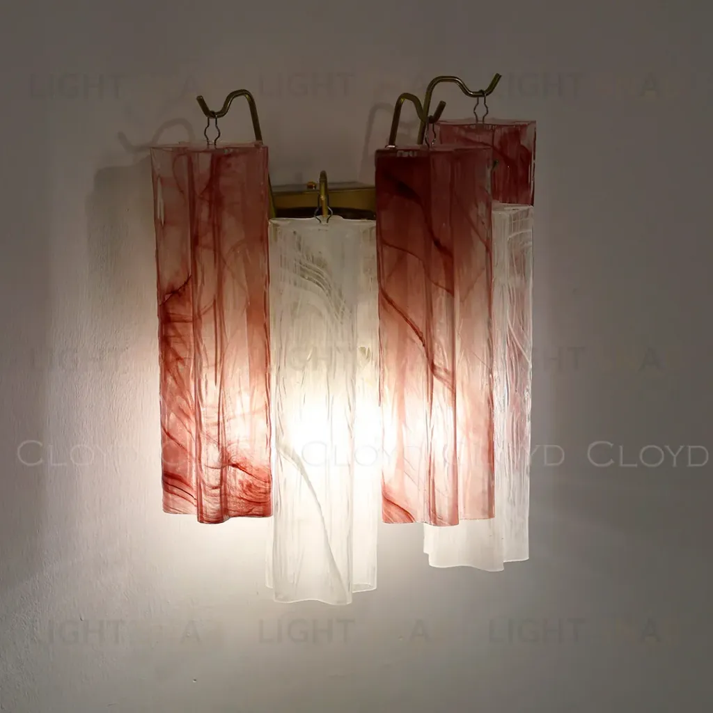  Бра Cloyd ANNO-E W1 / выс. 29 см - латунь - бел.-розов. стекло (арт.20085)  20085