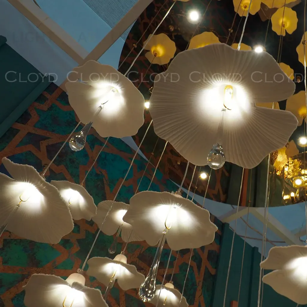  Люстра Cloyd SHANGRILA C33 / выс. 120 см - керамика - золото (арт.11334)  11334