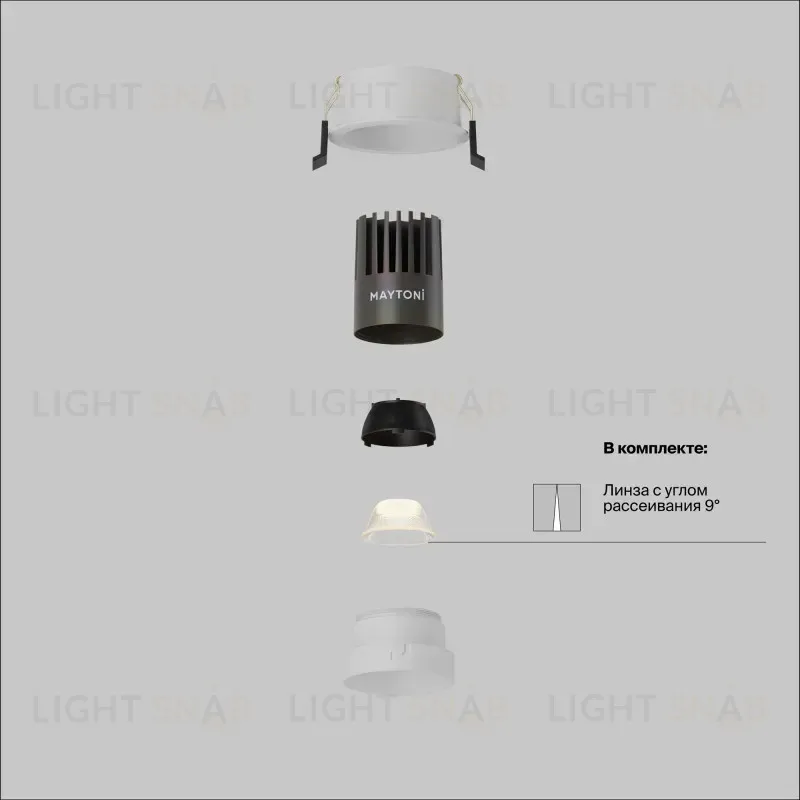 Встраиваемый светильник Maytoni DL123-10W-2.7K-W 