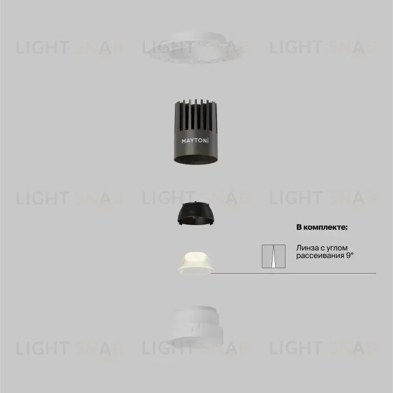 Встраиваемый светильник Maytoni DL124-10W-4K-TRS-W 