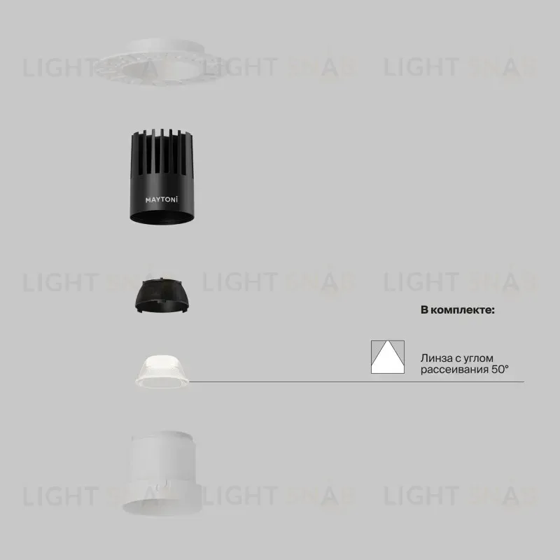 Встраиваемый светильник Maytoni DL120-10W-3K-TRS-W 
