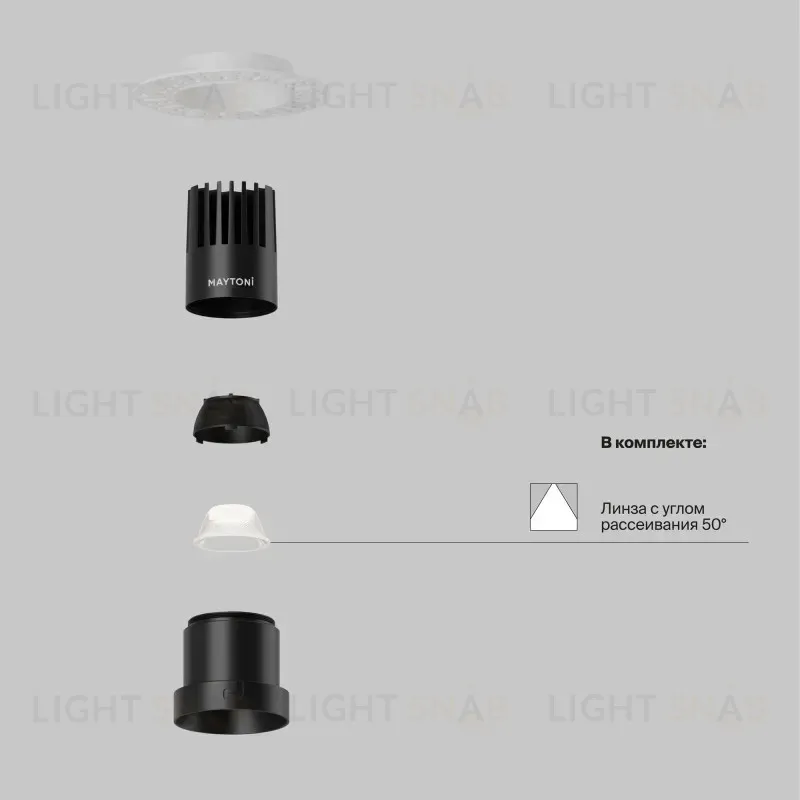Встраиваемый светильник Maytoni DL120-10W-3K-TRS-B 