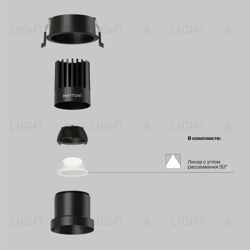 Встраиваемый светильник Maytoni DL118-15W-3K-B 