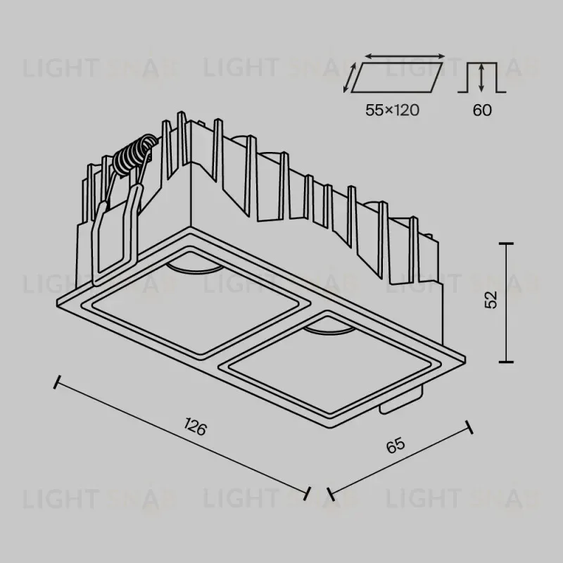 Встраиваемый светильник Maytoni DL043-02-10W4K-SQ-W-1 