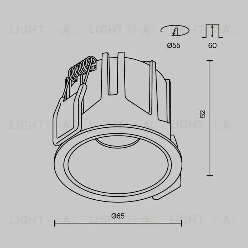 Встраиваемый светильник Maytoni DL043-01-10W2.7K-RD-W 