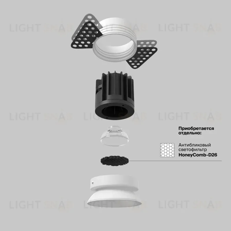 Встраиваемый светильник Maytoni DL058-7W3K-TRS-W DL058-7W3K-TRS-W