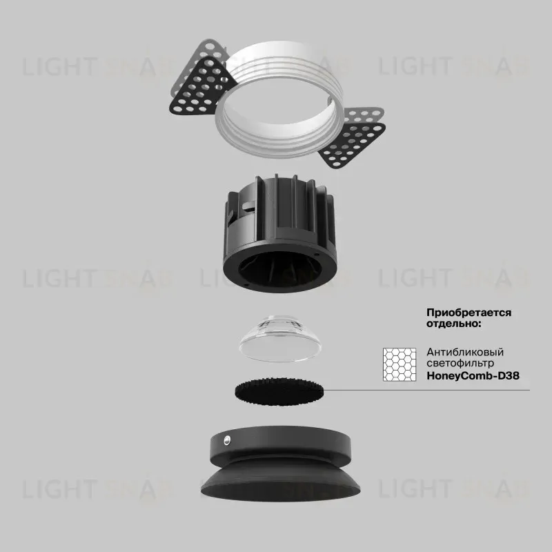 Встраиваемый светильник Maytoni DL058-12W4K-TRS-B DL058-12W4K-TRS-B