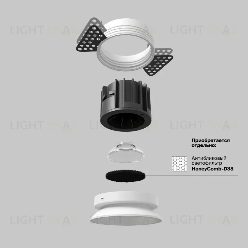 Встраиваемый светильник Maytoni DL058-12W4K-TRS-W DL058-12W4K-TRS-W
