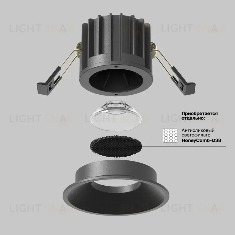 Встраиваемый светильник Maytoni DL058-12W3K-B DL058-12W3K-B