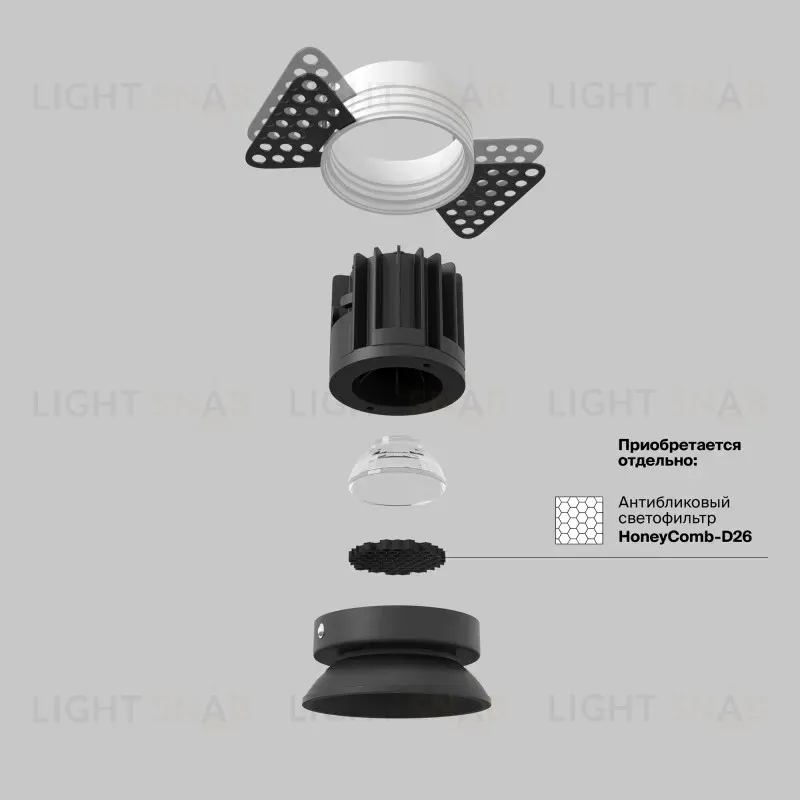 Встраиваемый светильник Maytoni DL058-7W4K-TRS-B DL058-7W4K-TRS-B