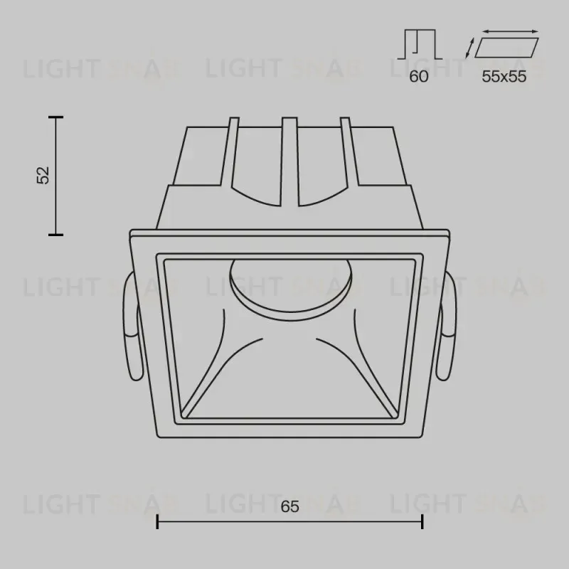 Встраиваемый светильник Maytoni DL043-01-10W3K-SQ-W DL043-01-10W3K-SQ-W