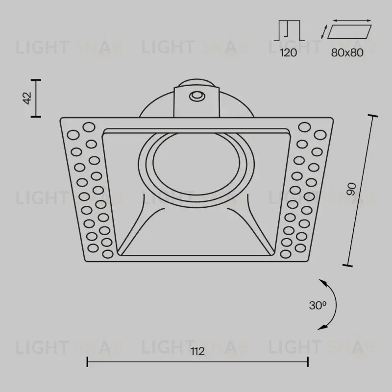 Встраиваемый светильник Maytoni DL042-01-SQ-B DL042-01-SQ-B