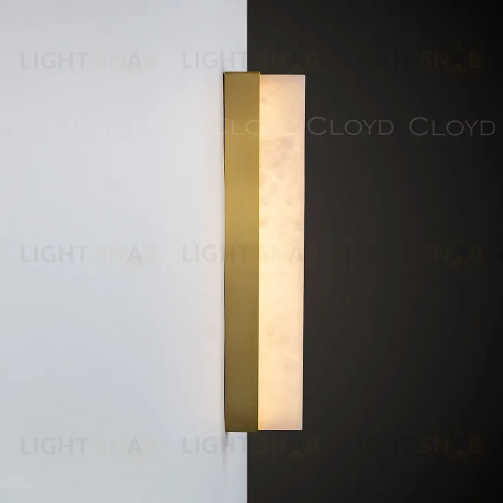  Бра Cloyd ISOKRAT-A W1 / выс. 37 см - алебастр - латунь (арт.20809)  20809