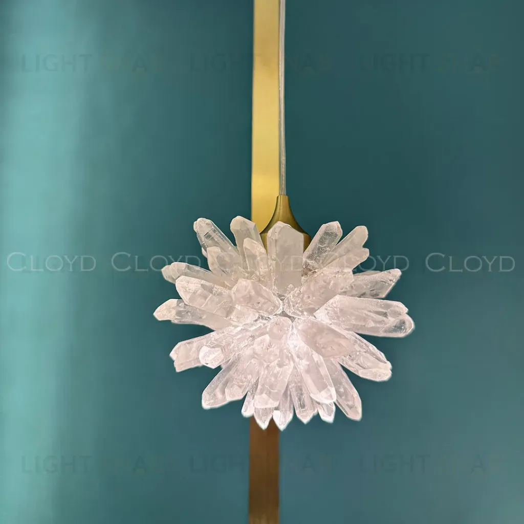  Подвесной светильник Cloyd EDEL-B P1 / Ø13 см - кварц - латунь (арт.12619)  12619