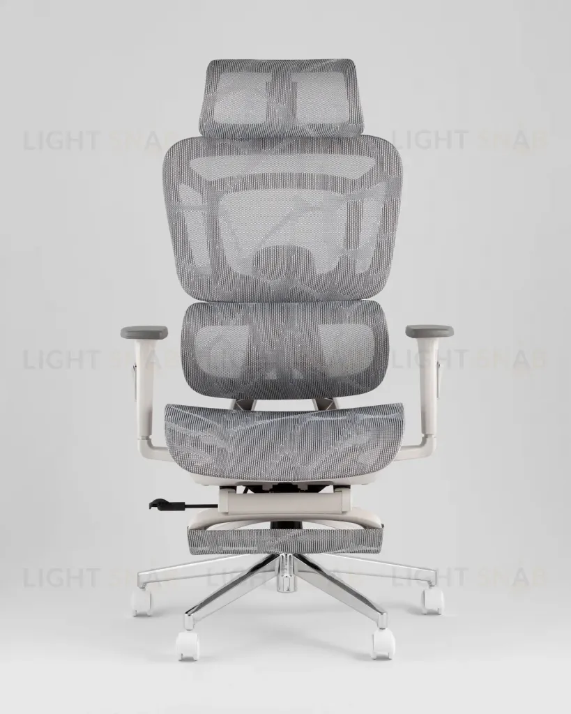 Кресло офисное TopChairs Nimbus белая сетка белый пластик УТ000043095