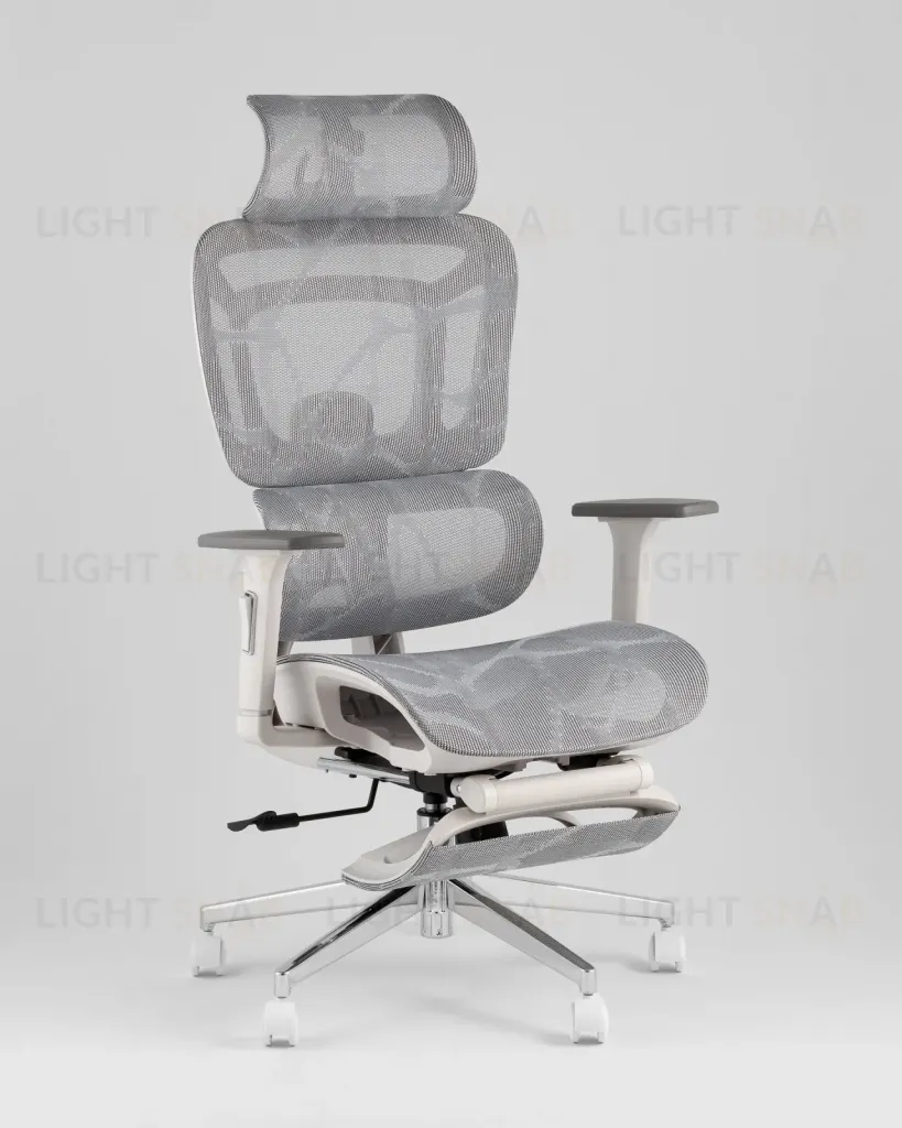 Кресло офисное TopChairs Nimbus белая сетка белый пластик УТ000043095