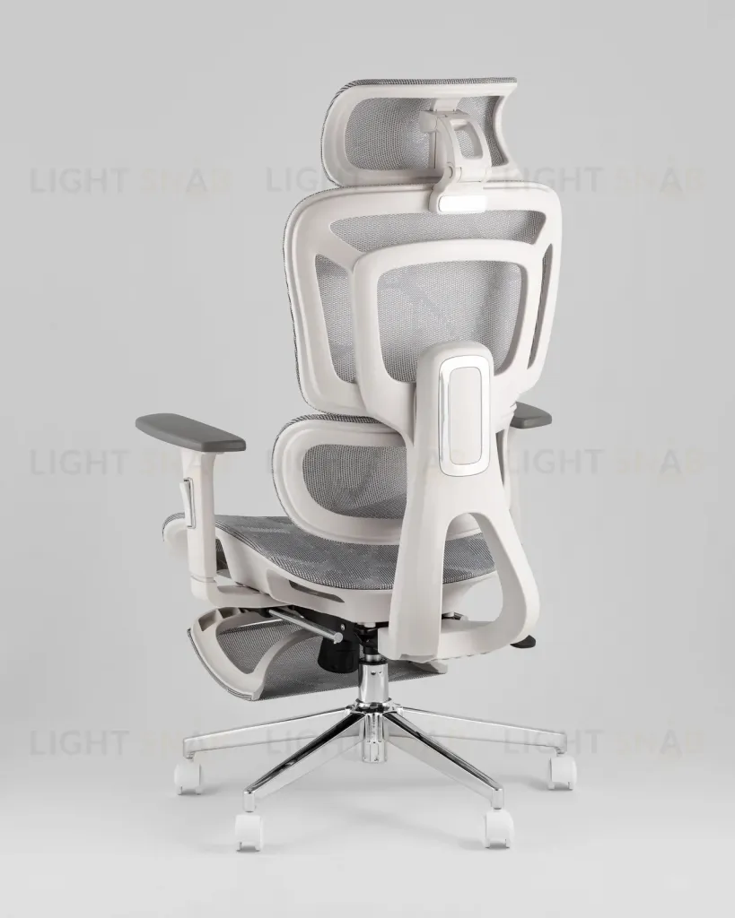 Кресло офисное TopChairs Nimbus белая сетка белый пластик УТ000043095
