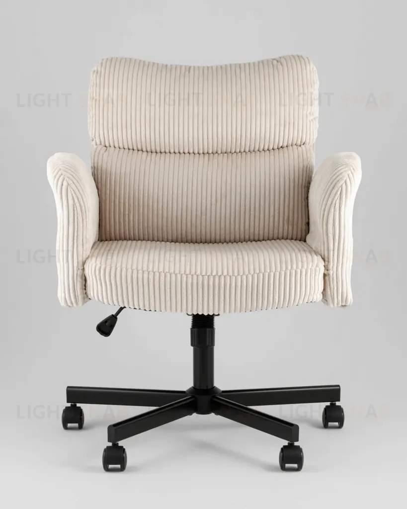 Кресло офисное TopChairs 6187 с откидными подлокотниками кремовый УТ000043098