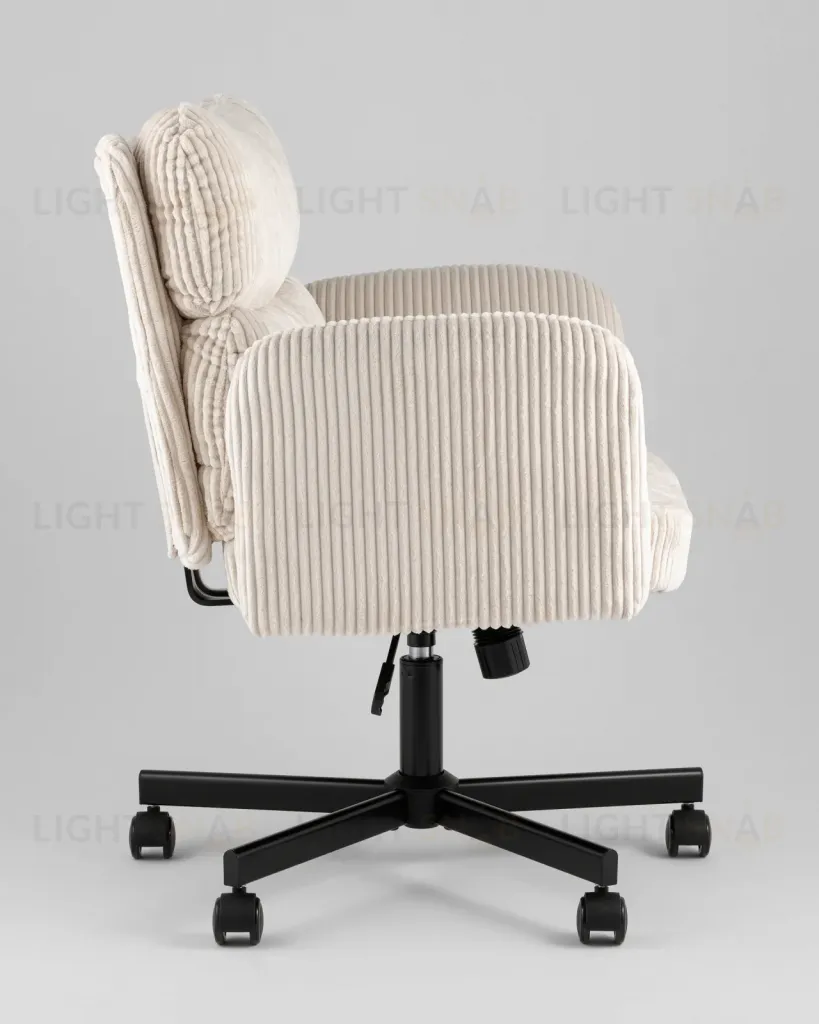 Кресло офисное TopChairs 6187 с откидными подлокотниками кремовый УТ000043098