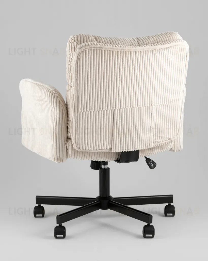 Кресло офисное TopChairs 6187 с откидными подлокотниками кремовый УТ000043098