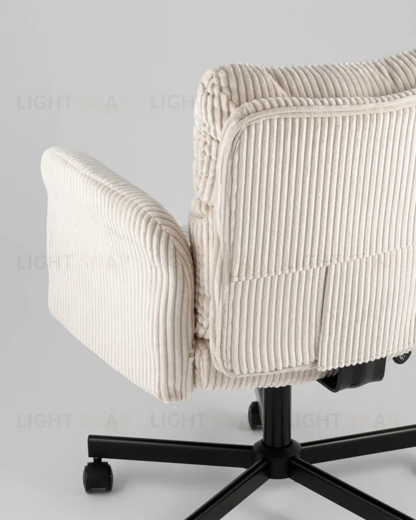 Кресло офисное TopChairs 6187 с откидными подлокотниками кремовый УТ000043098