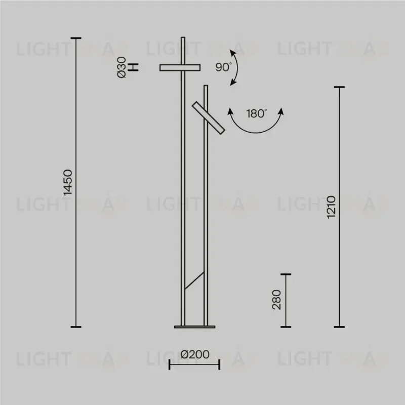 Торшер Maytoni MOD460FL-L6B3K 