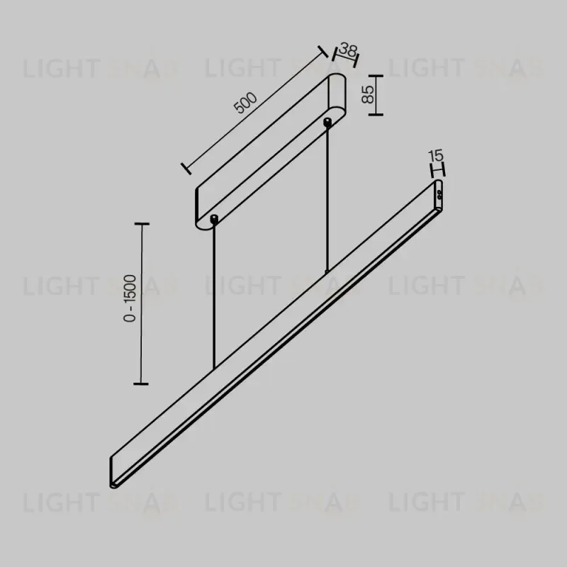Линейный светильник Maytoni P109PL-36W2.7-6K-B 